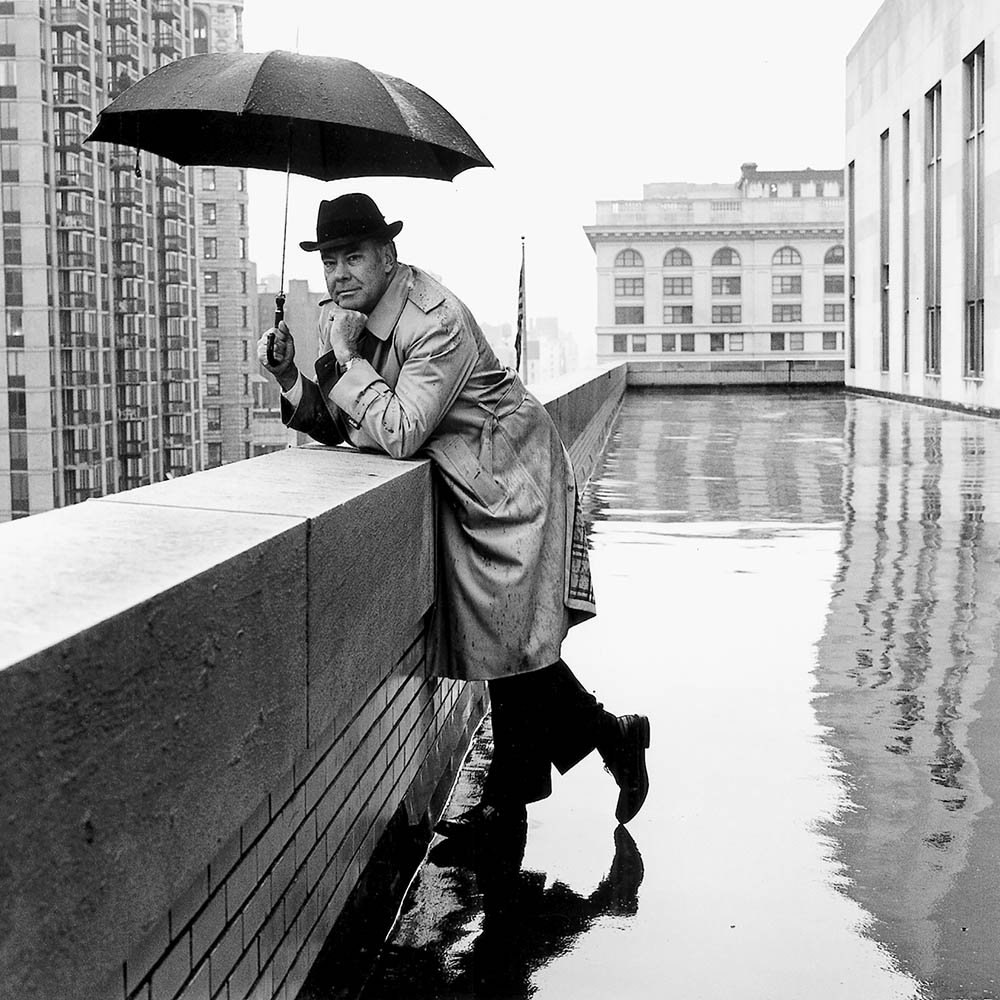 Man Under Umbrella on Rooftop, New York City, New York, 1988© Rodney Smith