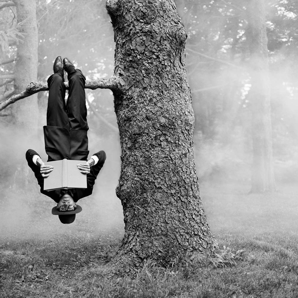 Reed Reading Upside Down, Amenia, New York, 2013© Rodney Smith