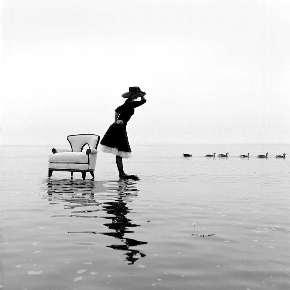 Zoe On Water With Ducks, Sherwood Island Westport, Connecticut, 2004© Rodney Smith