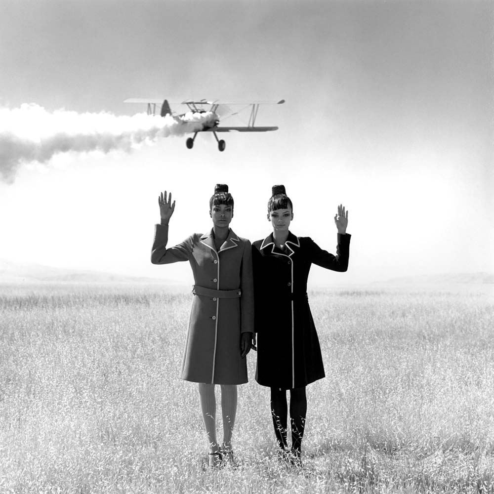 Women waving in Field,  Tejon Ranch, Bakersfield, California, 1996© Rodney Smith